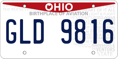 OH license plate GLD9816