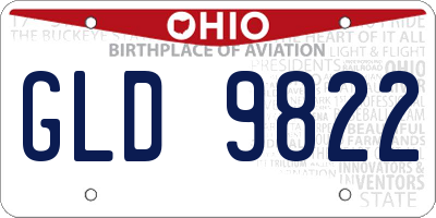 OH license plate GLD9822