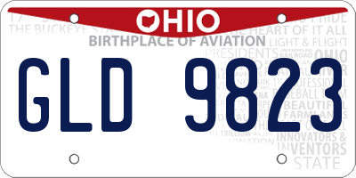 OH license plate GLD9823