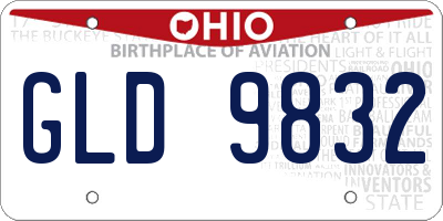 OH license plate GLD9832