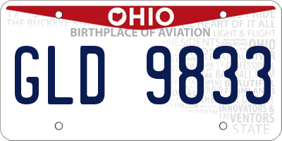 OH license plate GLD9833