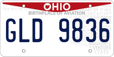 OH license plate GLD9836