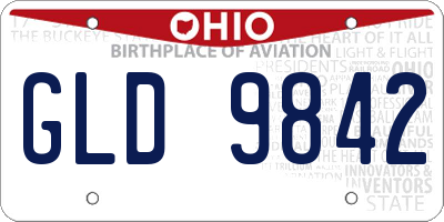 OH license plate GLD9842