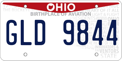 OH license plate GLD9844