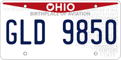 OH license plate GLD9850