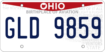 OH license plate GLD9859