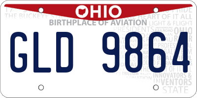 OH license plate GLD9864