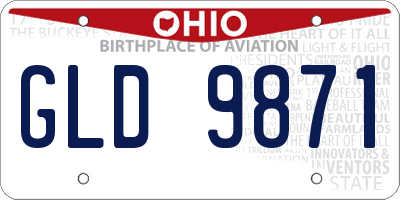 OH license plate GLD9871