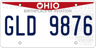 OH license plate GLD9876