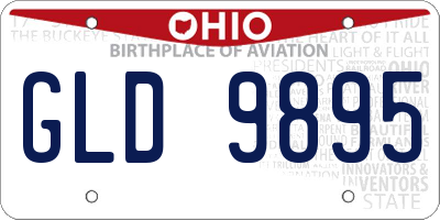 OH license plate GLD9895