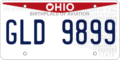 OH license plate GLD9899