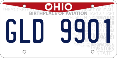 OH license plate GLD9901