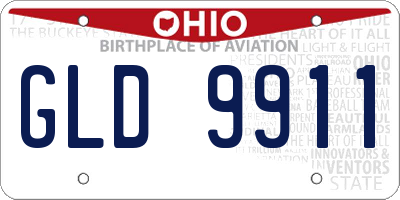 OH license plate GLD9911