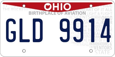 OH license plate GLD9914