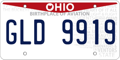 OH license plate GLD9919
