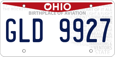 OH license plate GLD9927