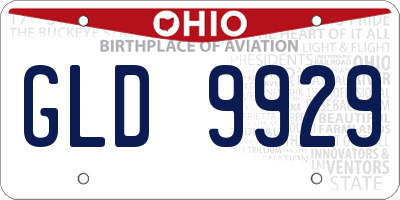 OH license plate GLD9929