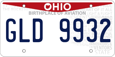 OH license plate GLD9932