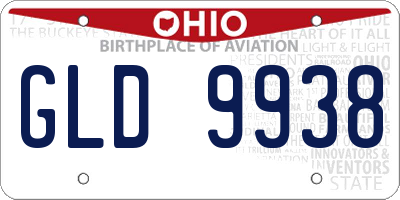 OH license plate GLD9938