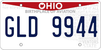 OH license plate GLD9944