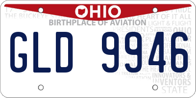 OH license plate GLD9946