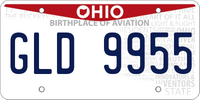 OH license plate GLD9955