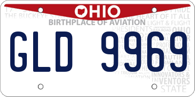 OH license plate GLD9969