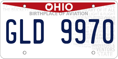 OH license plate GLD9970
