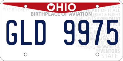 OH license plate GLD9975