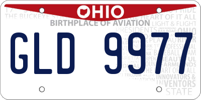 OH license plate GLD9977