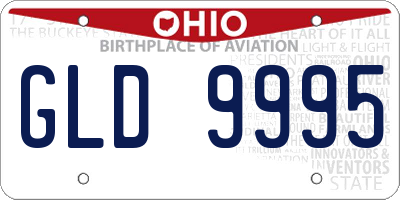 OH license plate GLD9995