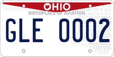 OH license plate GLE0002