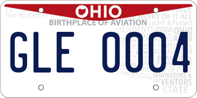 OH license plate GLE0004