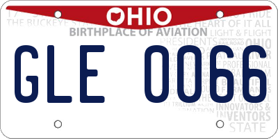 OH license plate GLE0066
