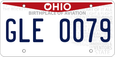 OH license plate GLE0079