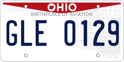 OH license plate GLE0129