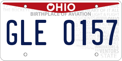 OH license plate GLE0157