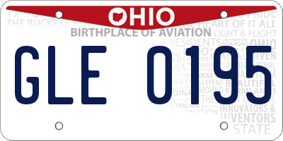 OH license plate GLE0195