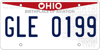 OH license plate GLE0199