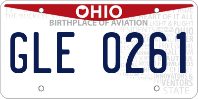 OH license plate GLE0261