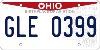 OH license plate GLE0399