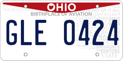 OH license plate GLE0424