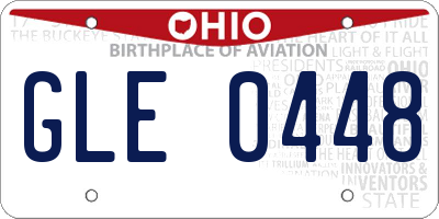 OH license plate GLE0448