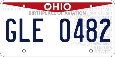 OH license plate GLE0482