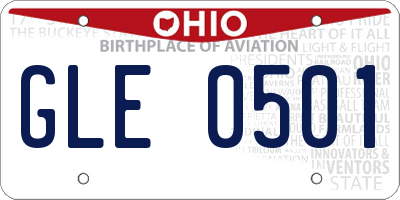 OH license plate GLE0501