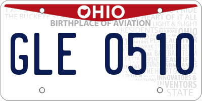OH license plate GLE0510