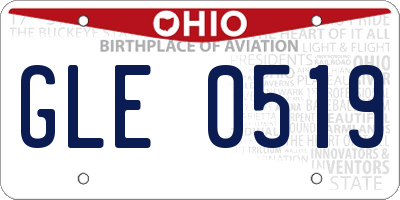 OH license plate GLE0519