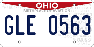 OH license plate GLE0563
