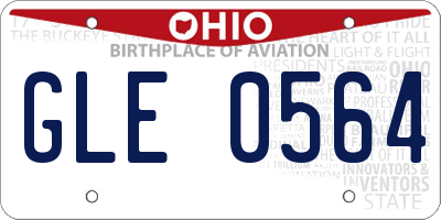 OH license plate GLE0564