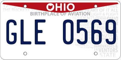 OH license plate GLE0569